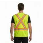 YELLOW TRICOAT SAFETY VEST WITH POCKET | 100 PCS WHOLESALE - Image 4