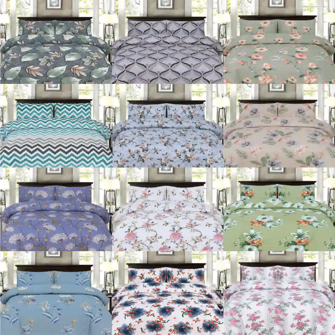 WHOLESALE 4 PCS PRINTED BEDSHEET SET (2800S) - BULK CASE WITH 12 UNIQUE DESIGNS